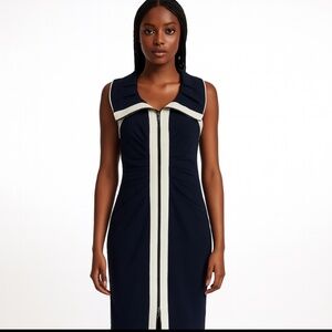 Joseph‎ Ridkoff Navy and White dress size 8